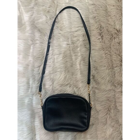 Nanette Lepore Black Pebbled Quarter Chain Crossbody - Picture 2 of 7